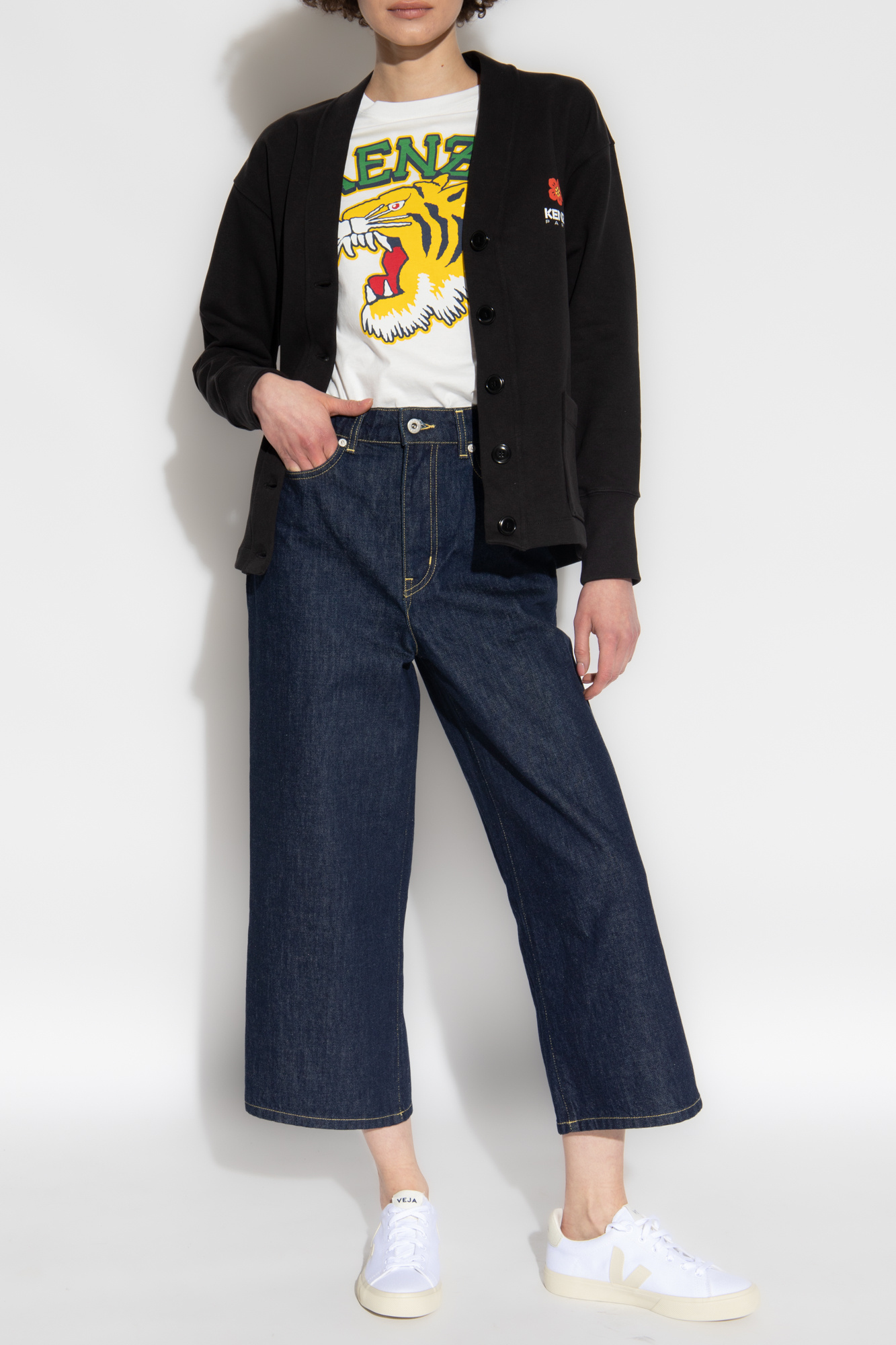 Levi's ribcage hotsell pleated cropped jeans